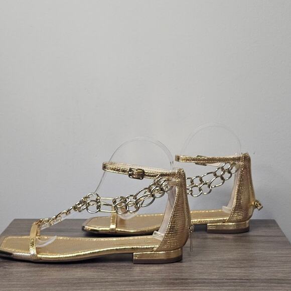 Jessica Simpson Women's Edgey Womens Faux Leather Chain Ankle Strap Size 6 NWT - Picture 1 of 7